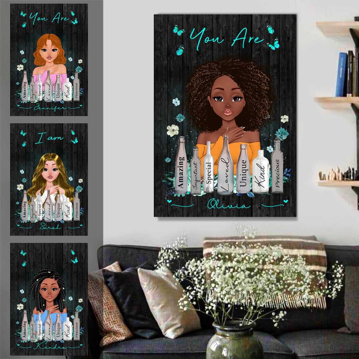 Special Black Girl, You Are Black Queen Personalized Poster – Canvas