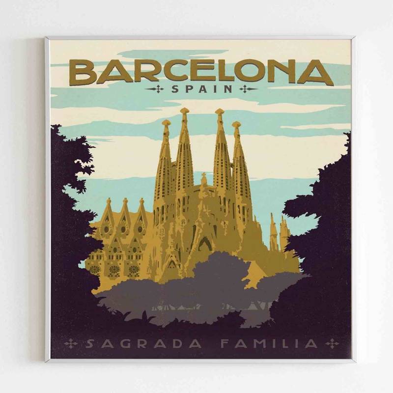 Barcelona Spain Sagrada Familia Poster - Poster Art Design
