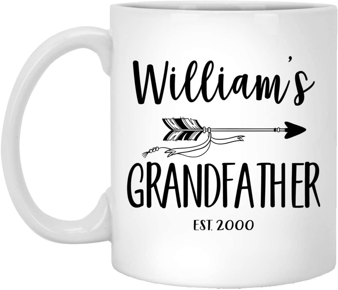 New Grandfather Mug – Personalized Grandfather Mug – Baby Reveal Mug – First Time Grandfather Gift – Father’S Day Gift 11Oz