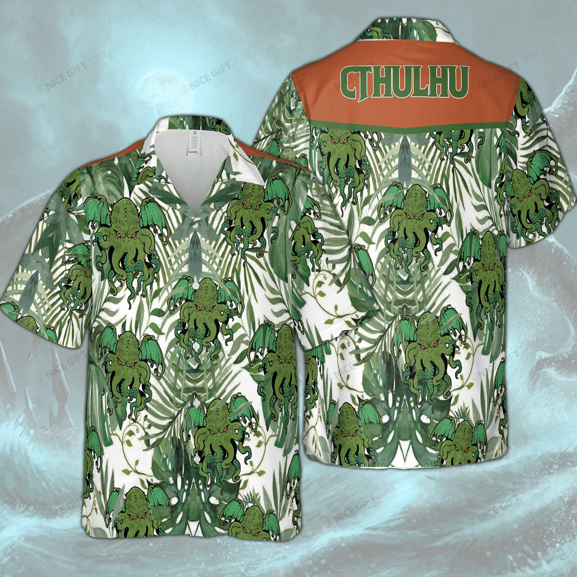 Cthulhu Hawaiian 3D Shirt 3Hs-P9X7