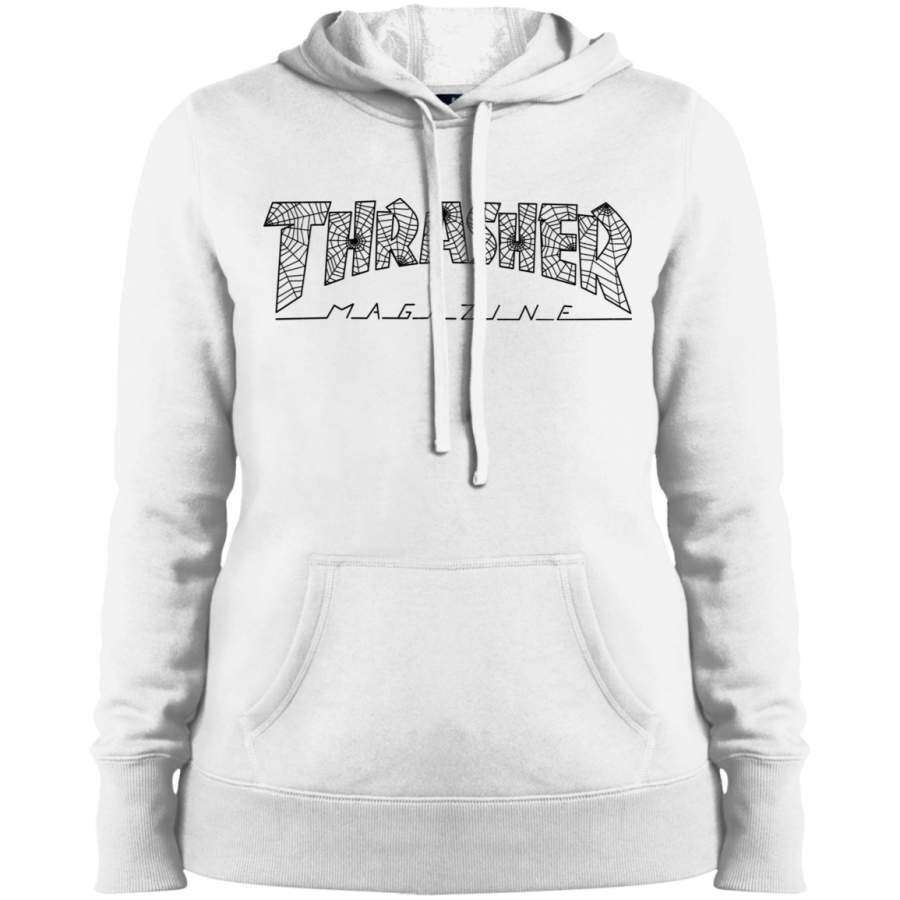 Thrasher Magazine Web Cobweb black Spider web Ladies’ Pullover Hoodie