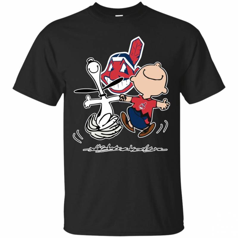 Charlie Brown & Snoopy – Cleveland Indians T-shirts Sweat Shirts Long Sleeves Hoodies