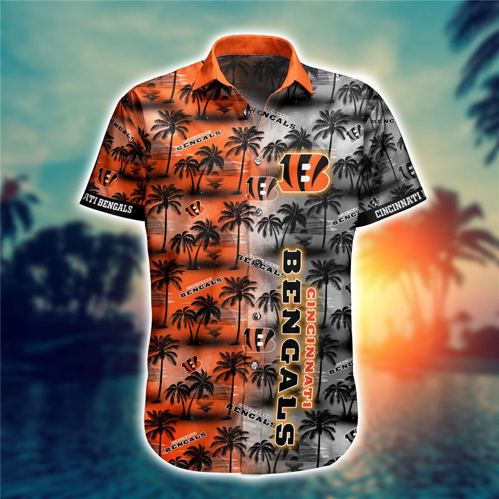 Cincinnati Bengals Hawaii Shirt Palm Tree Pattern Ha64840