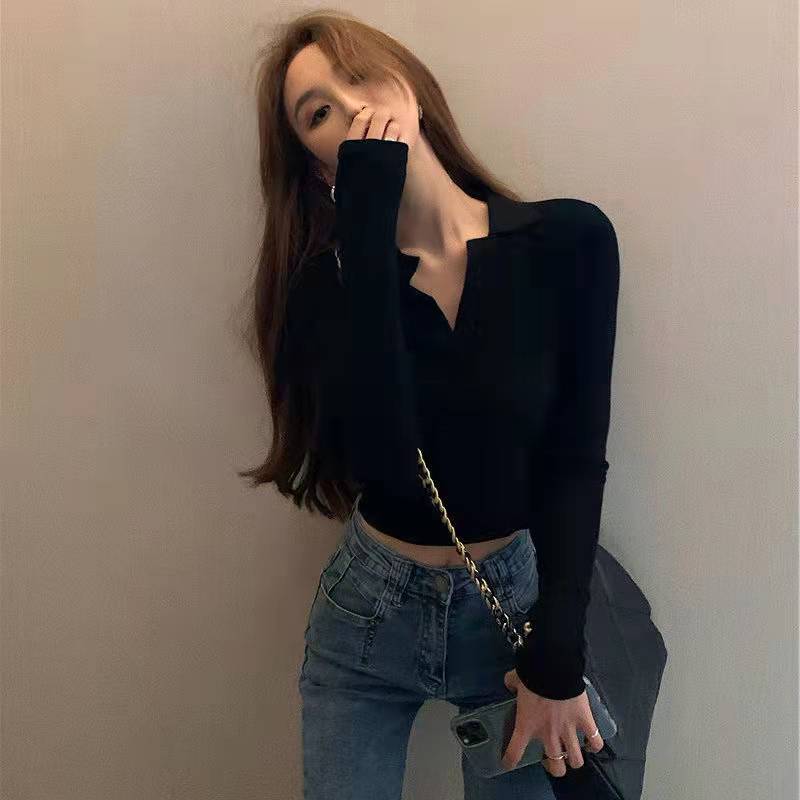 Spring and Autumn New Love Hollow Knit Sweater Feminine Slender Long Sleeve Sweater Striped Knit All-match striped sweater alx