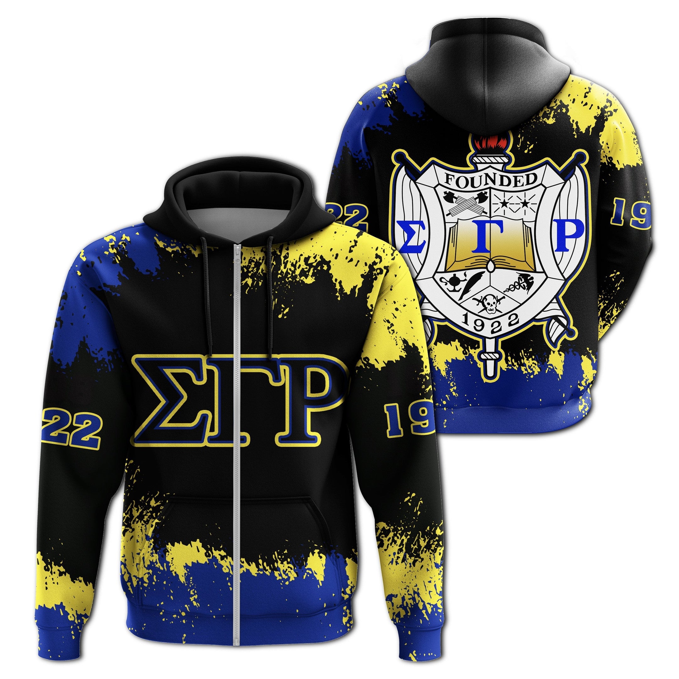 Sorority Hoodie – Sigma Gamma Rho Zip Hoodie Face Style