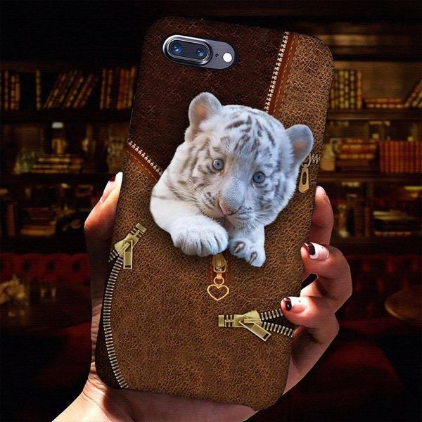 White Tiger Zip Fb Phone Case