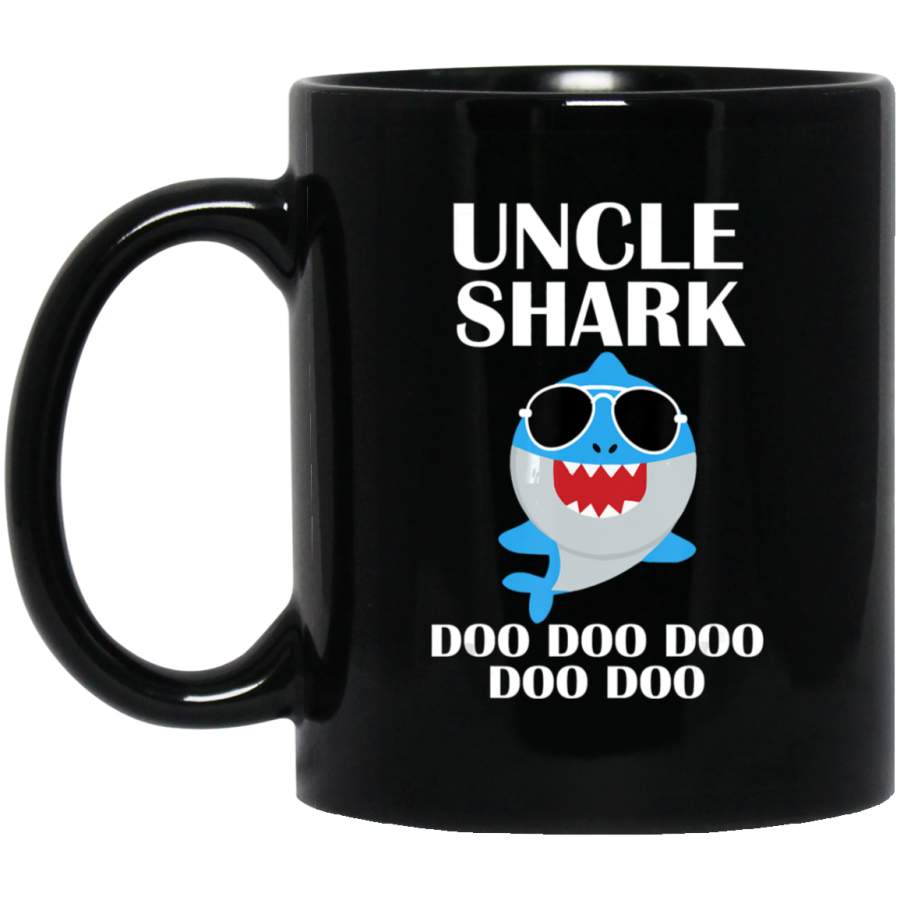 Uncle Shark Doo Doo Doo Fathers Day Uncle Coffee Mug