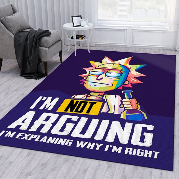 Rick And Morty Quotes Noel Gift Rug Bedroom Rug Home Decor Floor Decor