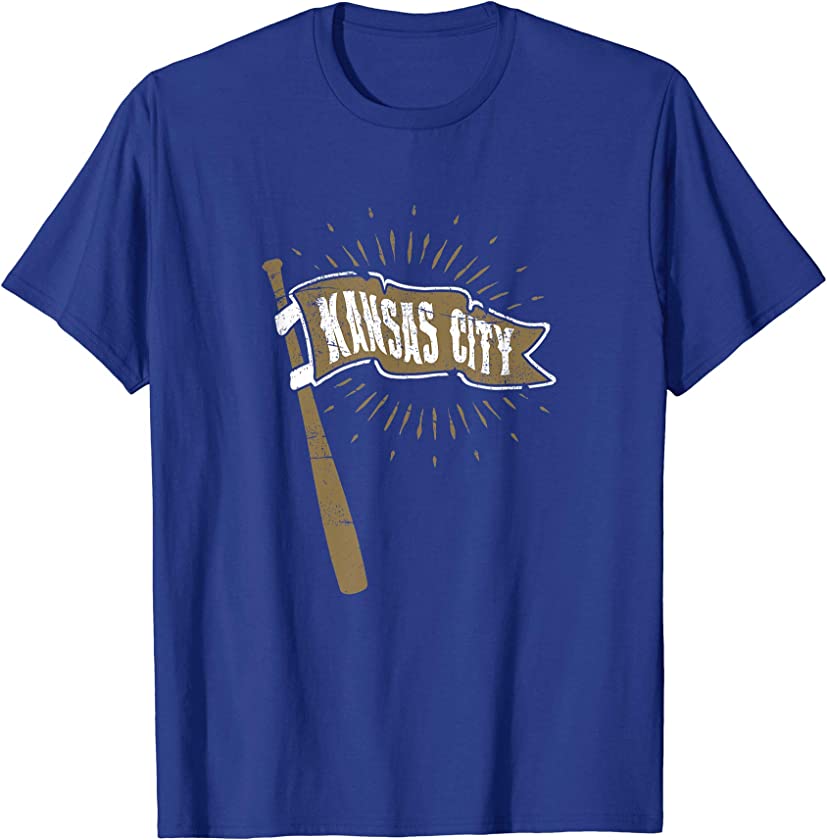 Vintage Kansas City Baseball Pennant and Bat T-Shirt