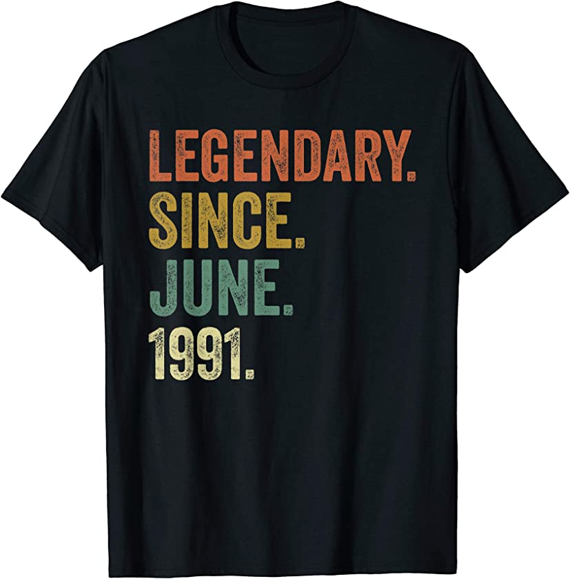 Vintage June 1991 Tshirt, 28th Birthday Men Women T-Shirt