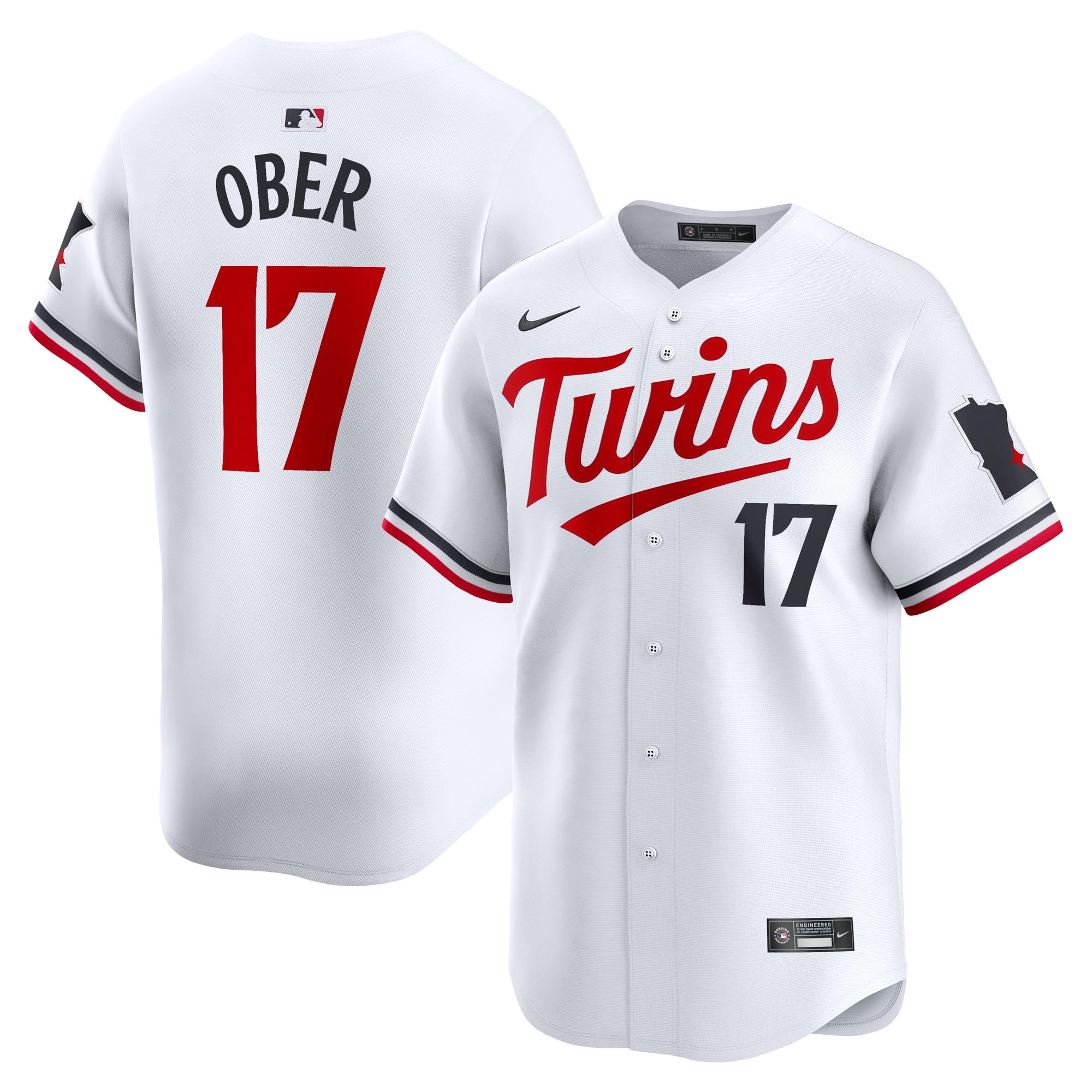 Bailey Ober Minnesota Twins Home Limited Player Jersey – White