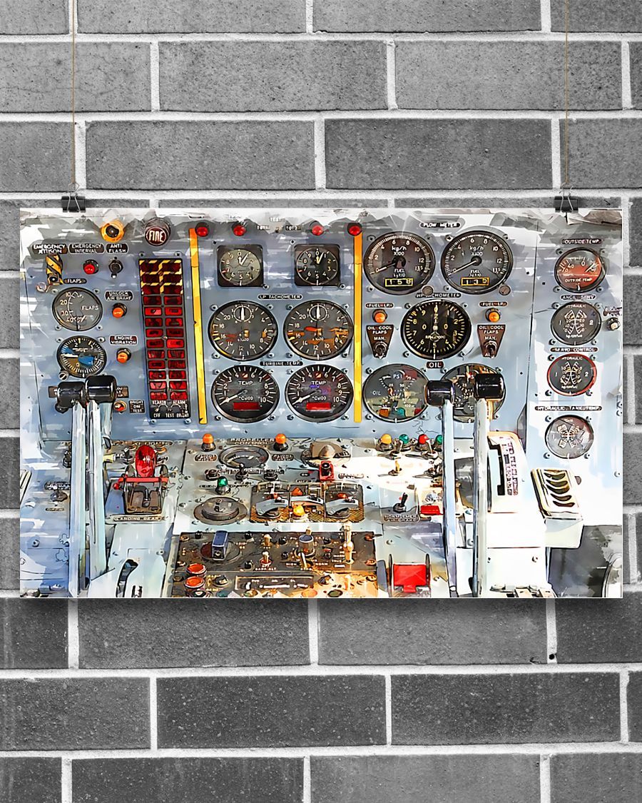 Professions Poster – Pilot Cockpit Horizontal Canvas And Poster | Wall Decor Visual Art