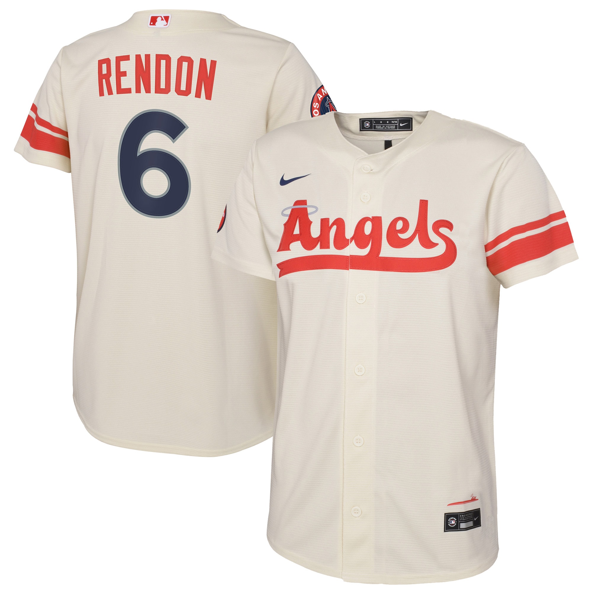 Youth Los Angeles Angels Anthony Rendon Cream 2022 City Connect Player Jersey