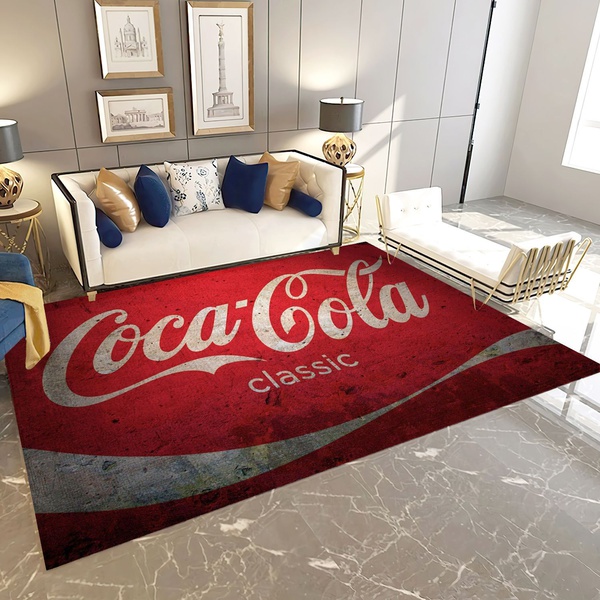 Coca Cola Rug, Living Room Bedroom Carpet Floor Mat