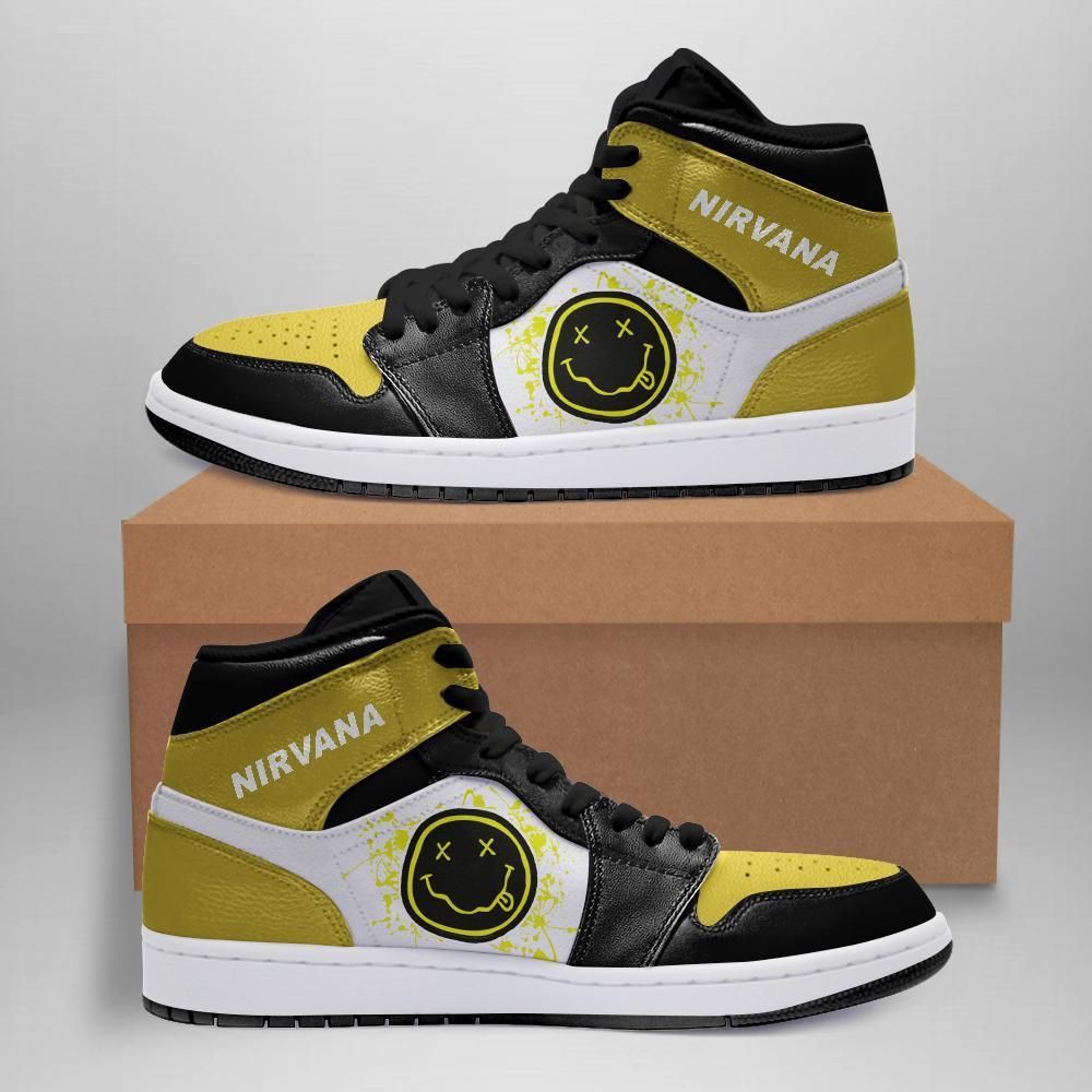 Nirvana Rock Band Air Jordan Sneakers Team Custom Design Shoes Sport Eachstep Gift For Fans