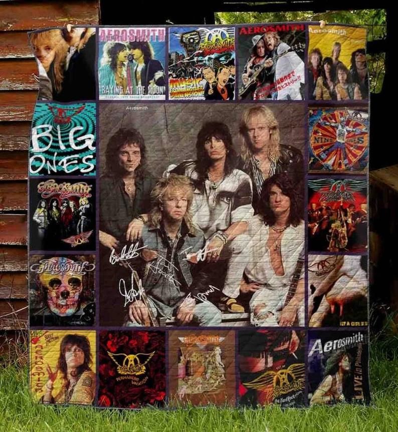 Aerosmith All Season Ideal For Aerosmith Fans Fleece Quilt Blanket Personalized Customized Home Bedroom Decor Gift