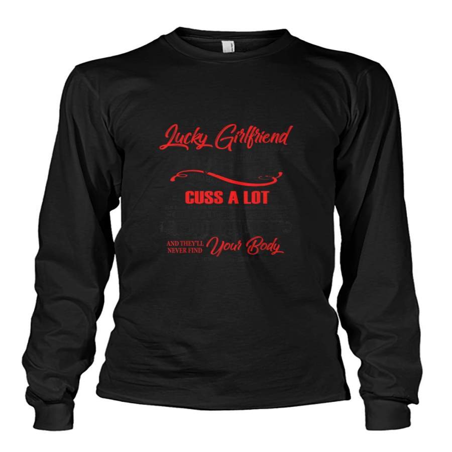 Lucky Girlfriend Couple Valentine Gift Unisex Long Sleeve
