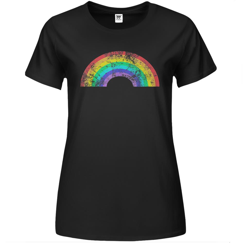 Rainbow Shirt Vintage Retro 80’S Style Gay Pride Gift Premium Womens T Shirts