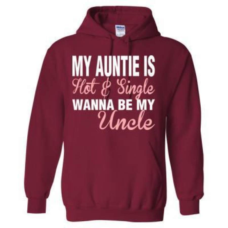 AGR My Auntie Is Hot And Single Wanna Be My Uncle – Heavy Blend™ Hooded Sweatshirt