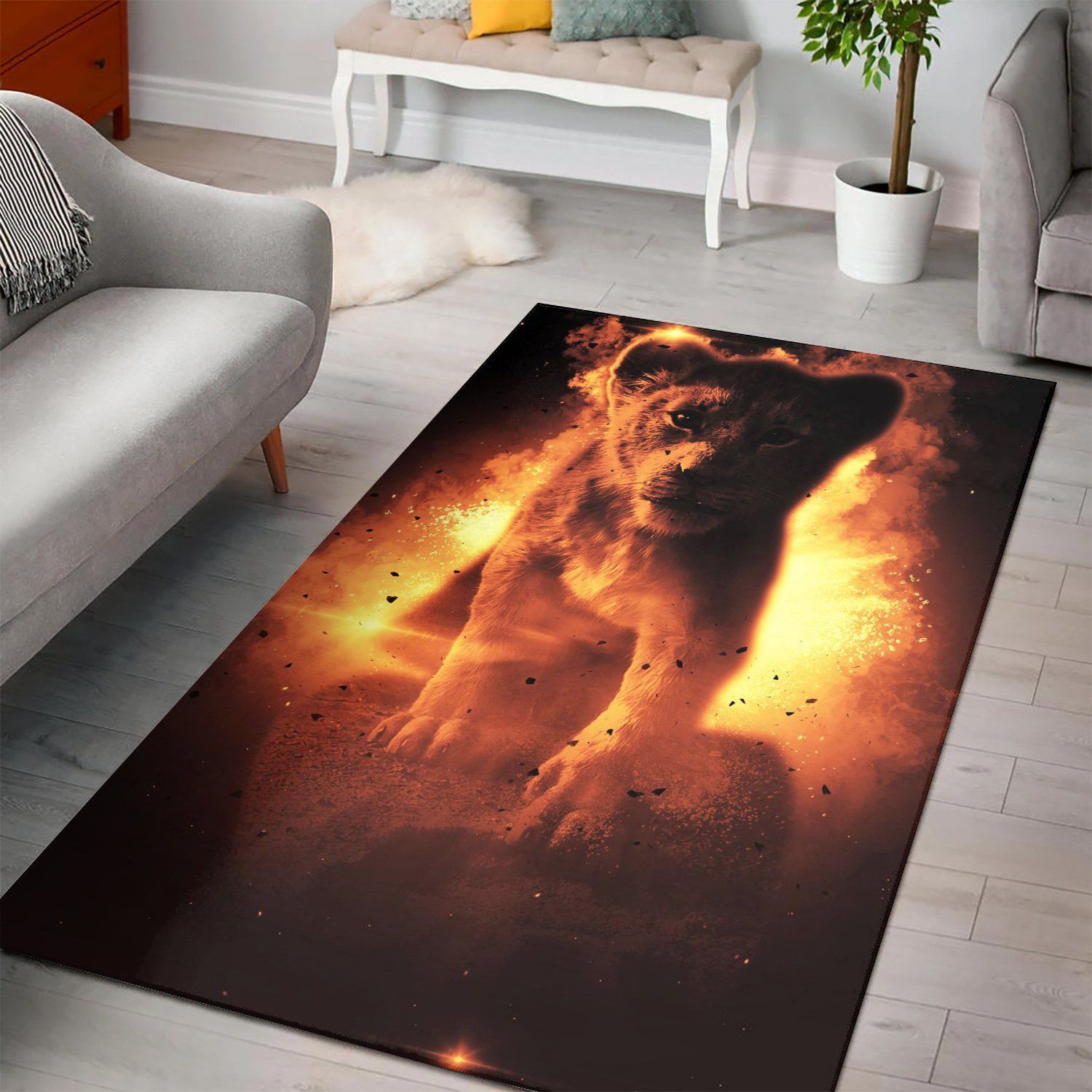 The Lion Area Rug Carpet Living Room And Bedroom Rug Us Gift Decor