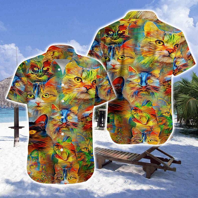 Colorful Cats Hawaii Shirt For Men And Women Ha97208