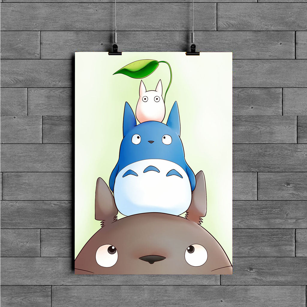 three character totoro poster - Poster Art Design