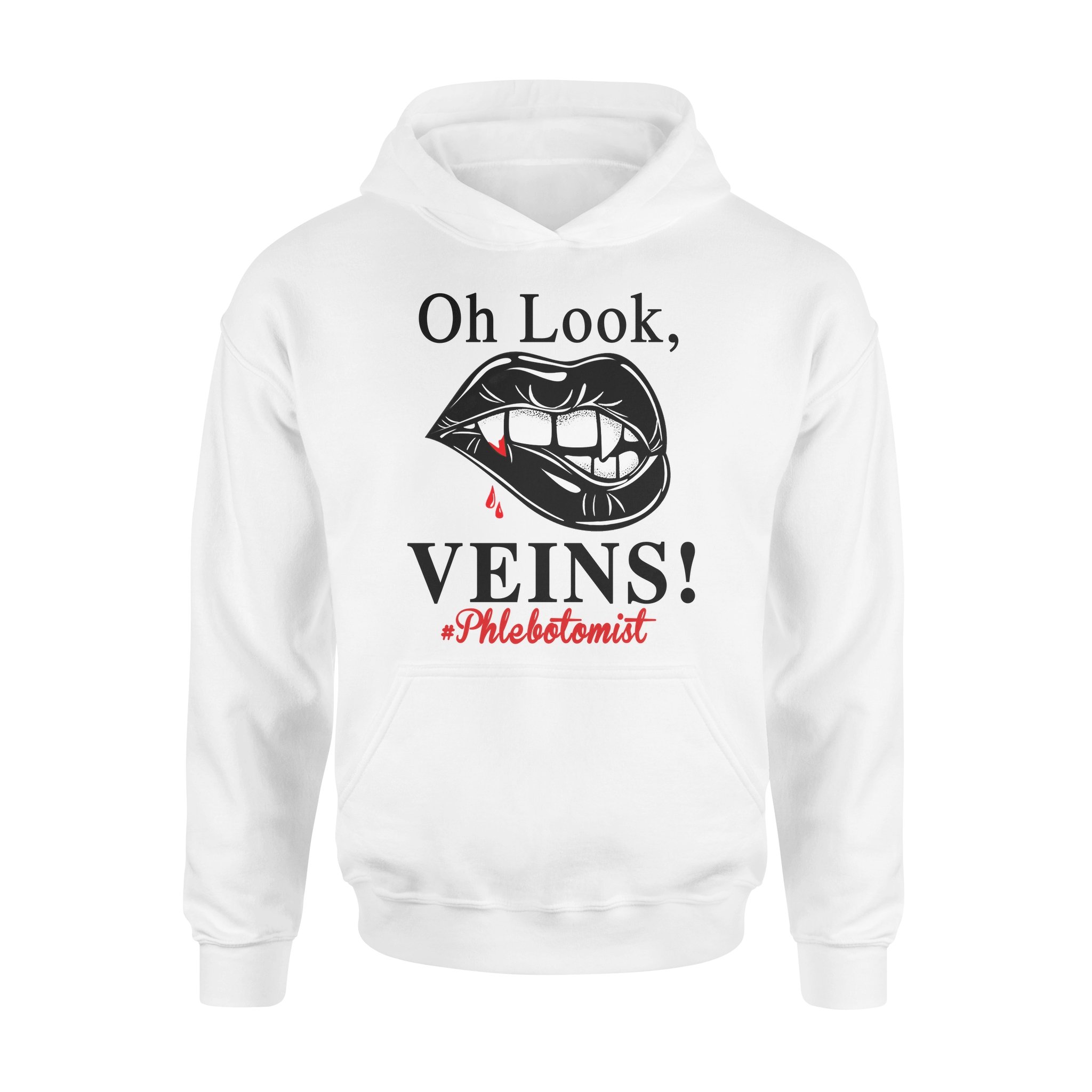 Phlebotomist Oh Look Veins Vampire Lips – Premium Hoodie