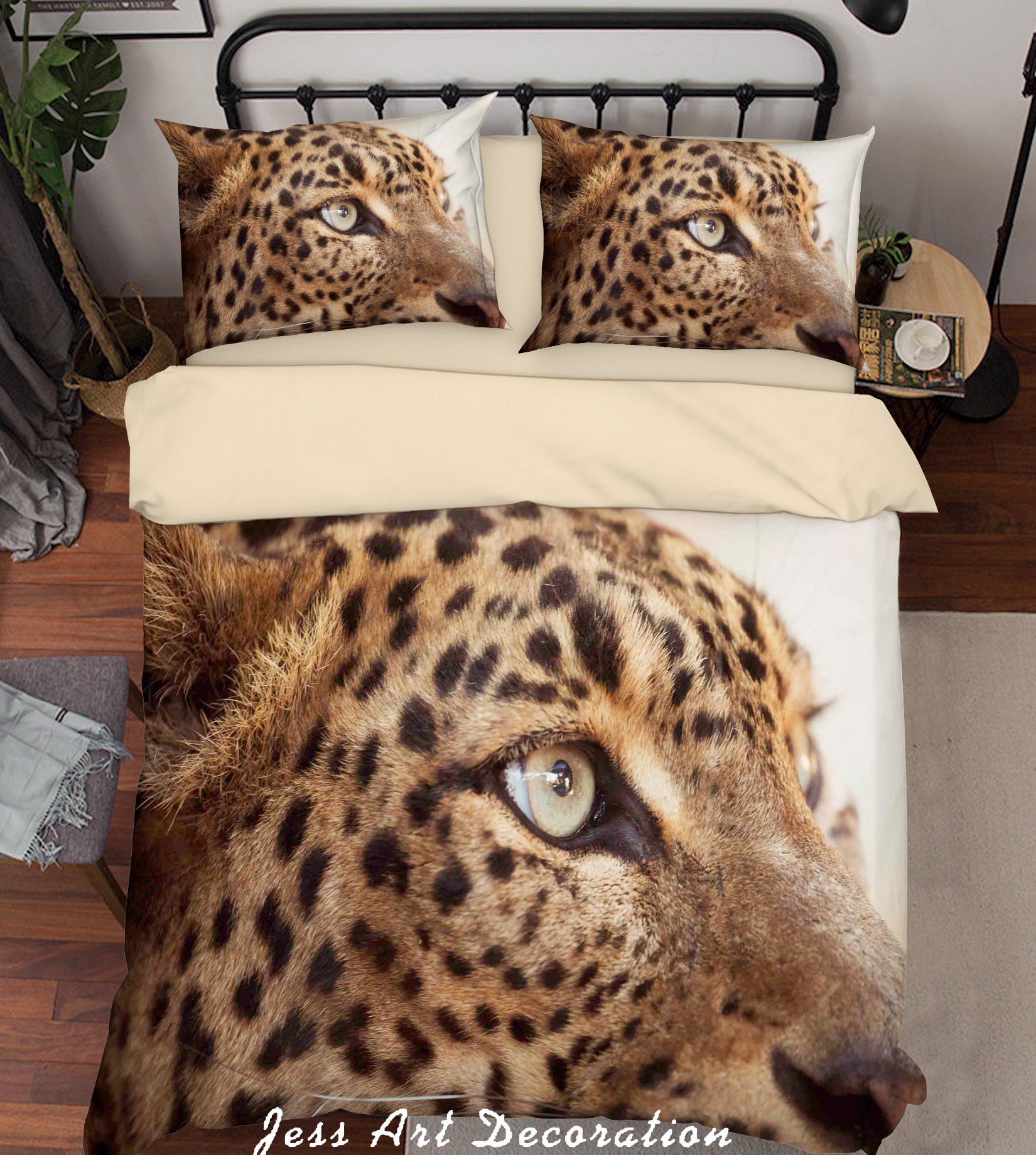 3D Leopard Quilt Cover Set Bedding Set Duvet Cover Pillowcases Sf70