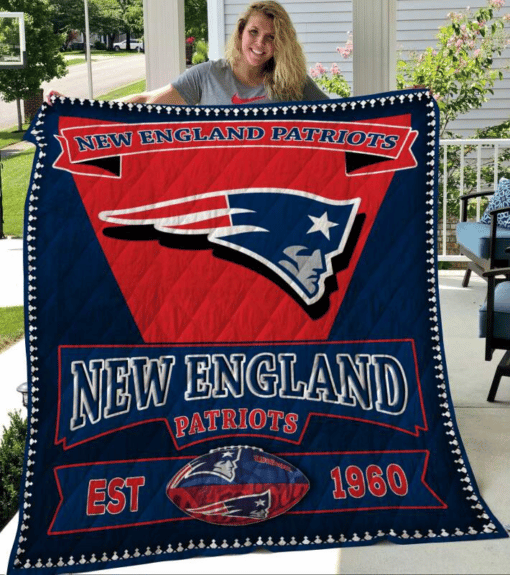 New England Patriots Quilt Blanket H98