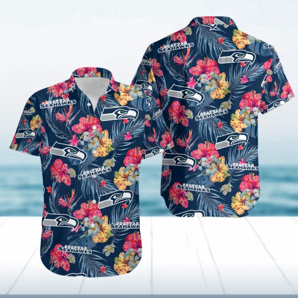 Hawaiian Shirt Island Seattle Seahawks Summer Button Up Ha80431