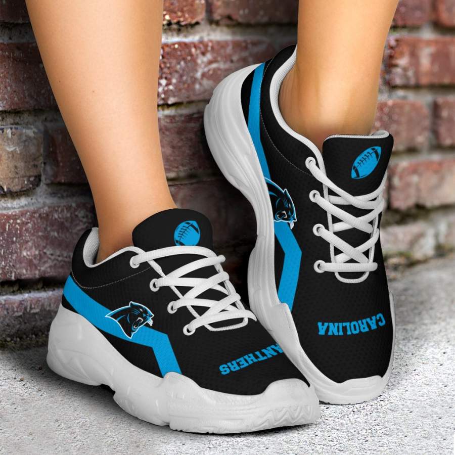 Edition Chunky Sneakers With Line Carolina Panthers Shoes - GoSportPrint