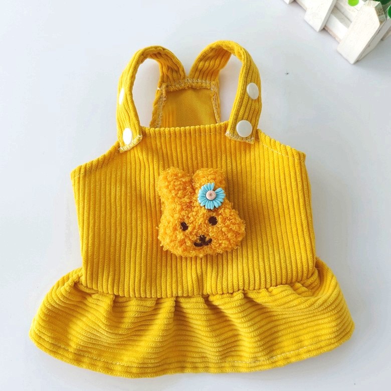 Pet Dog Dress Clothes Corduroy Vest Small Dog Puppy Cat Skirt Autumn Winter Pet Cute Costume Pet Clothes Coat Jacket Dresses alx