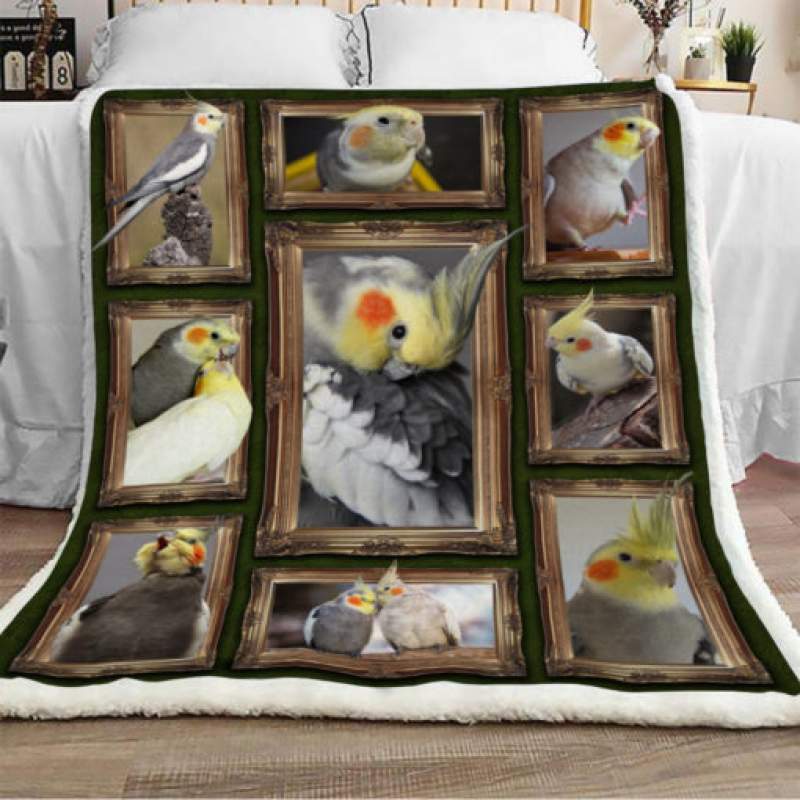 Cockatiel Bird Sherpa Blanket JR1401 90O35