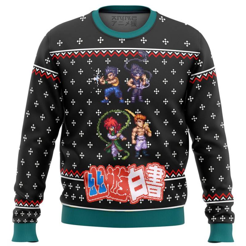 YU YU HAKUSHO Ghost Fighter Sprite Premium Ugly Christmas Sweater