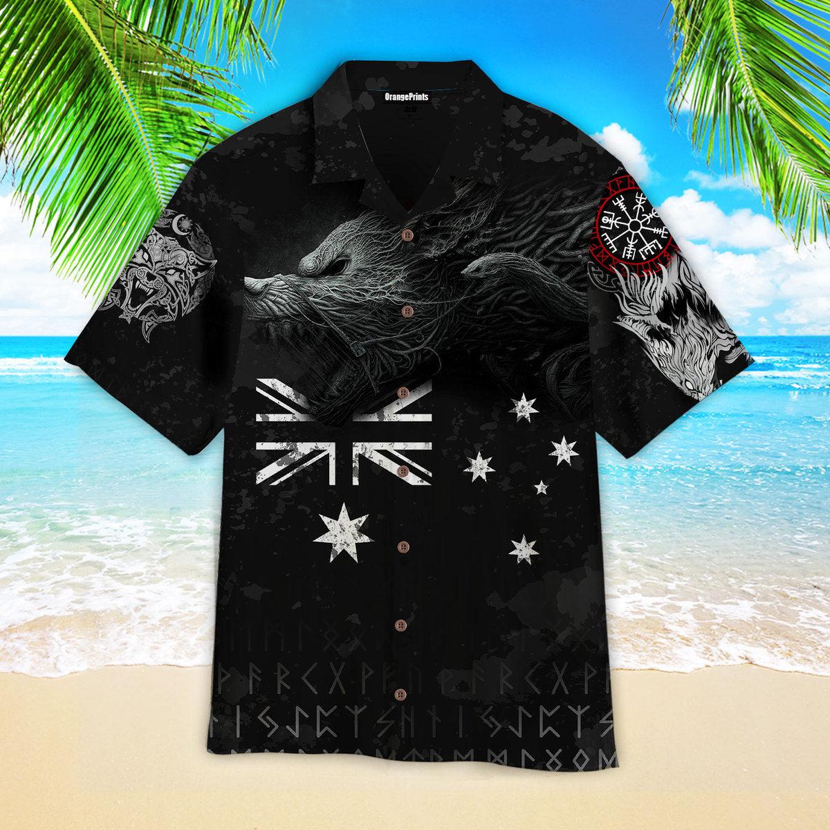 Australia Viking Fenrir Aloha Hawaiian Shirts For Men & For Women | Wt7097