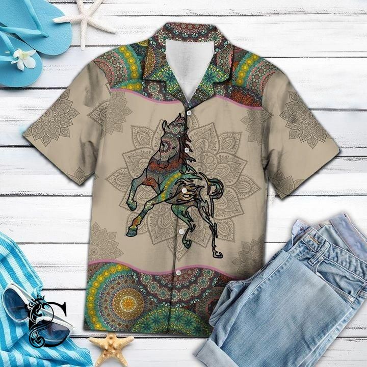 Beach Shirt Find Horse Mandala Hawaiian Shirt- Chillicothemall