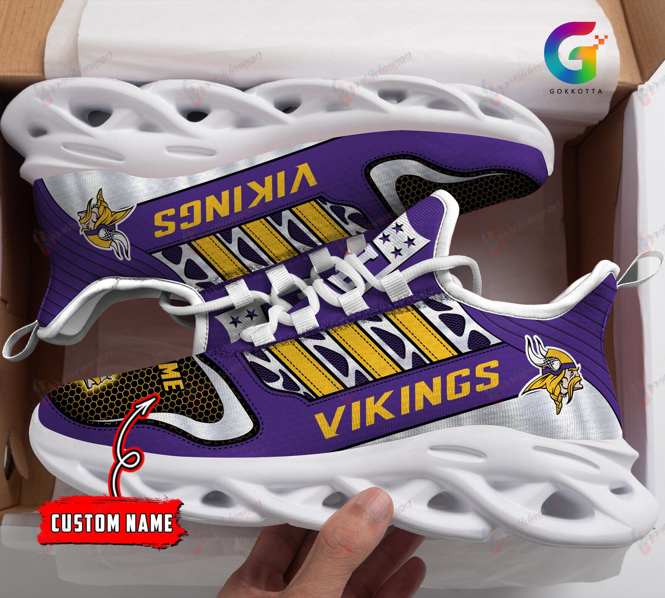 Minnesota Vikings Personalized Yezy Running Sneakers 232