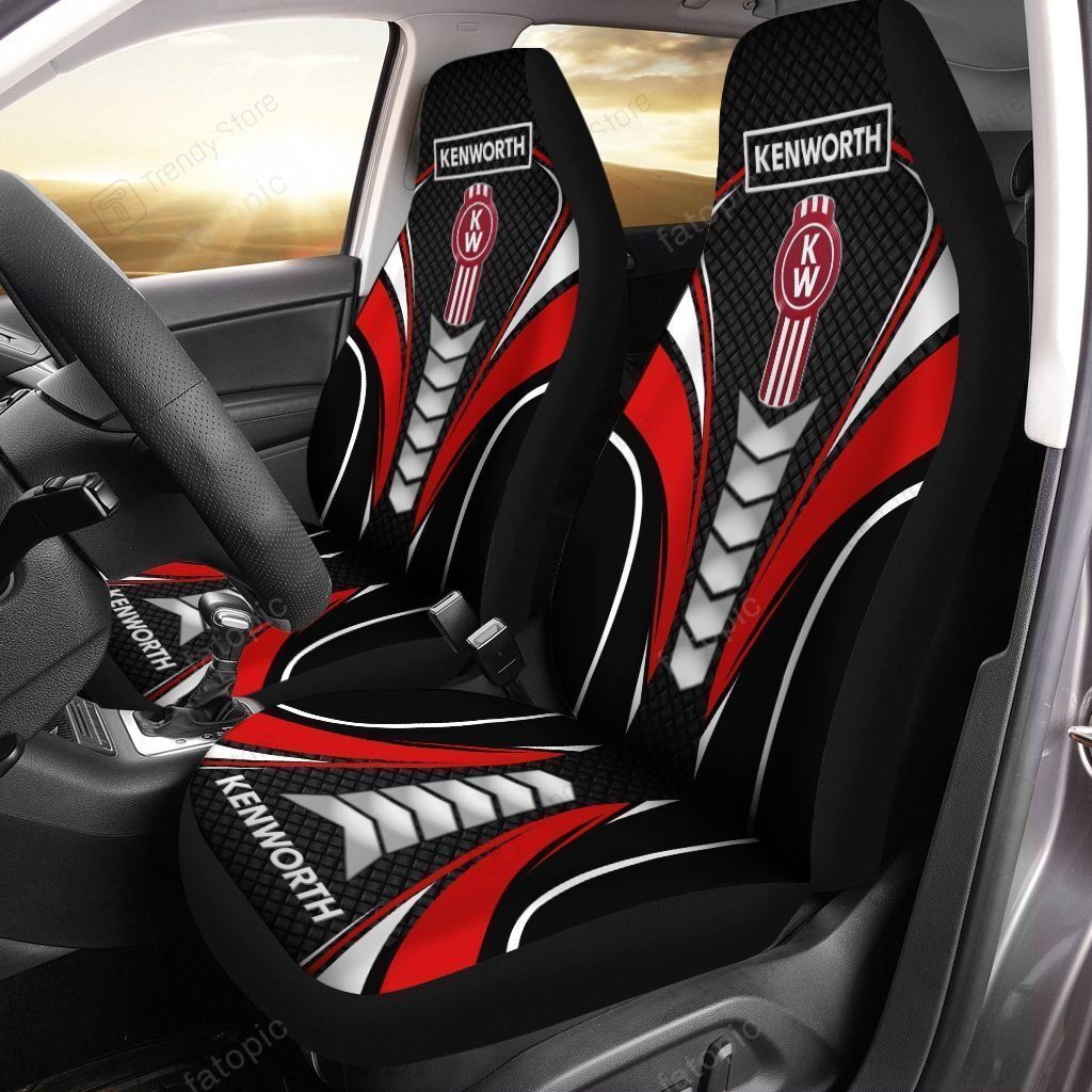 Kenworth Car Seat Cover (Set Of 2) Ver 1 (Red)