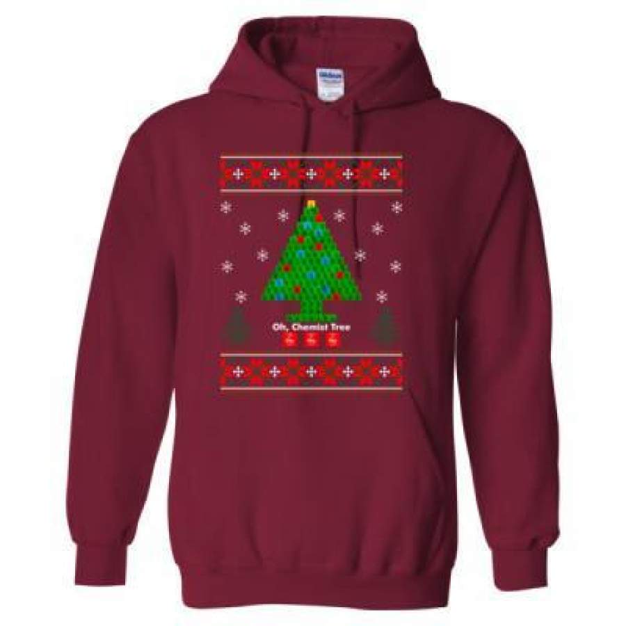 AGR Oh Chemist Tree Ugly Sweater Christmas – Heavy Blend™ Hooded Sweatshirt