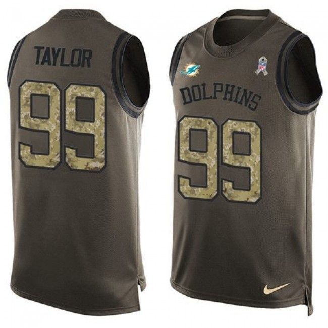 Dolphins #99 Jason Taylor Green Team Color Tanktop Jersey For Fans