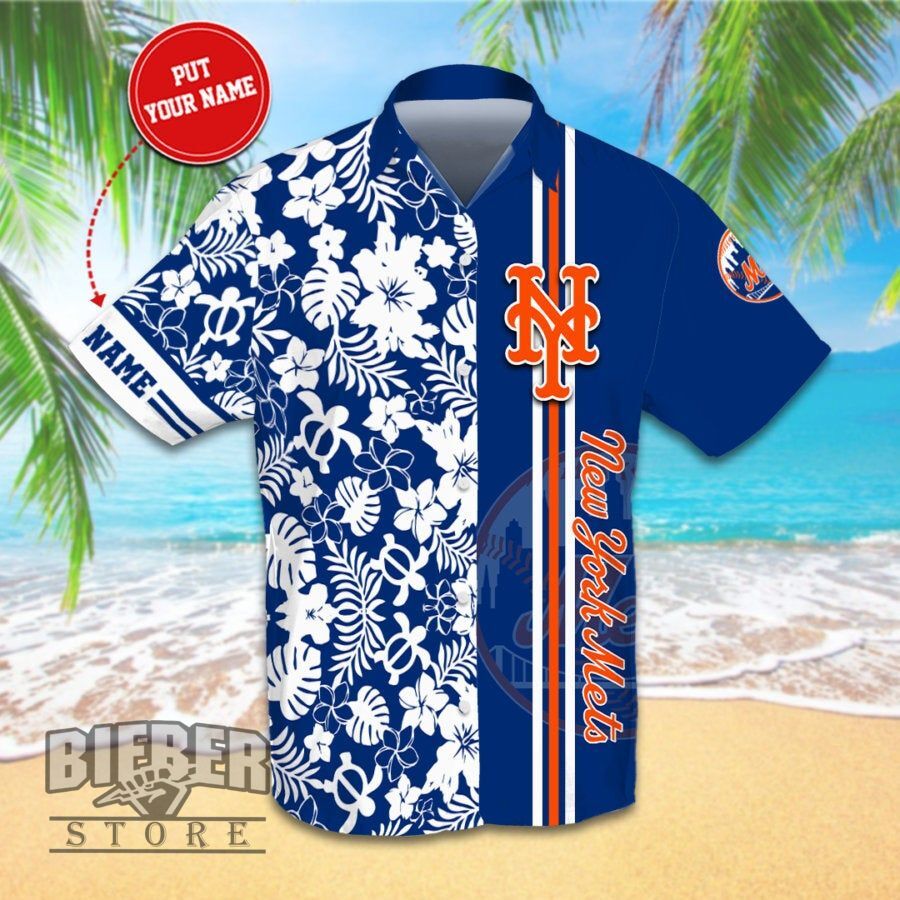 Personalized New York Mets Hawaiian shirts