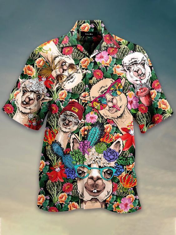 Alpaca Colorful Unique Design Hawaiian Shirt Dhc18063622