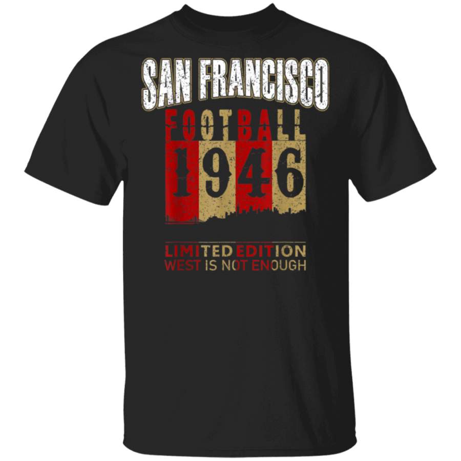 San Francisco 1946 SF Skyline Throwback Football TShirt