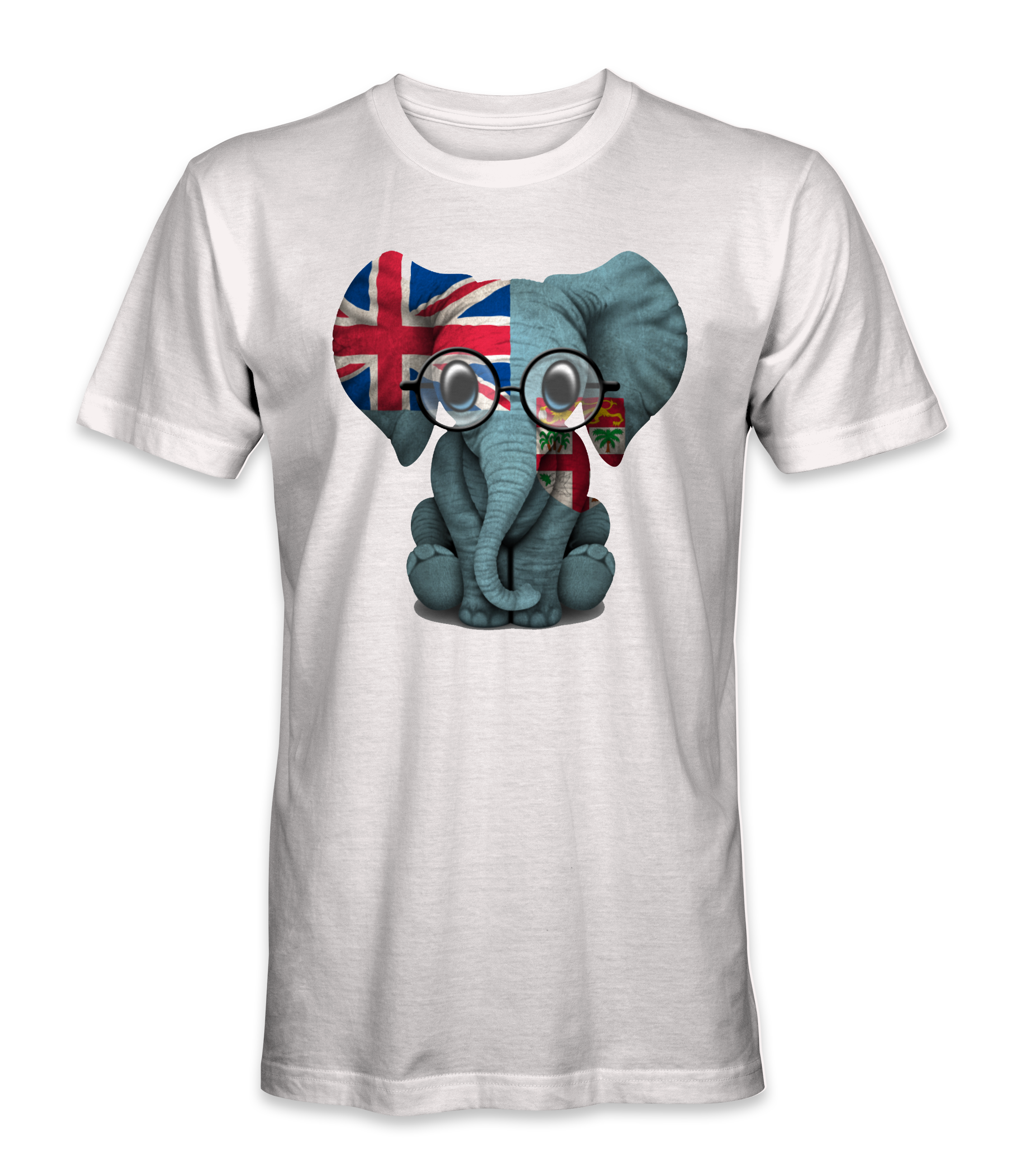 Fiji Country Flag On An Elephant T-Shirt