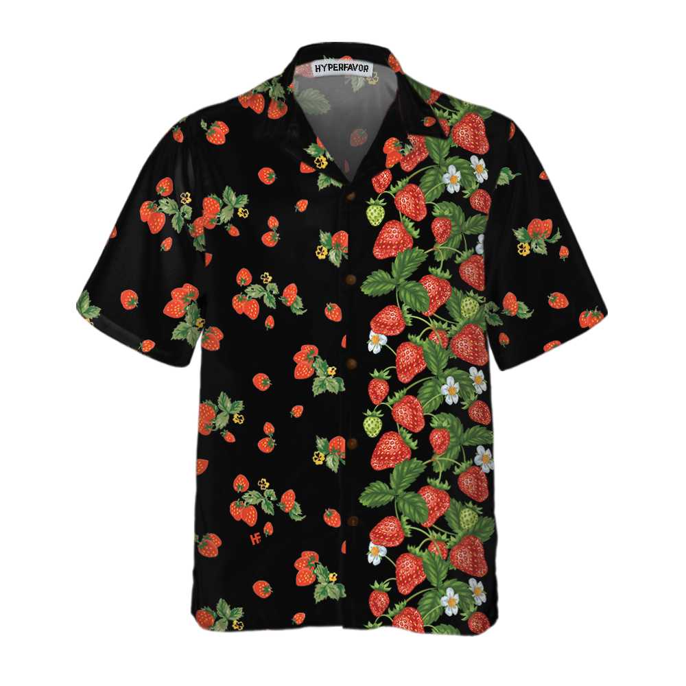 Strawberries Line Hawaii Strawberry Shirt For Men Print Ha106286