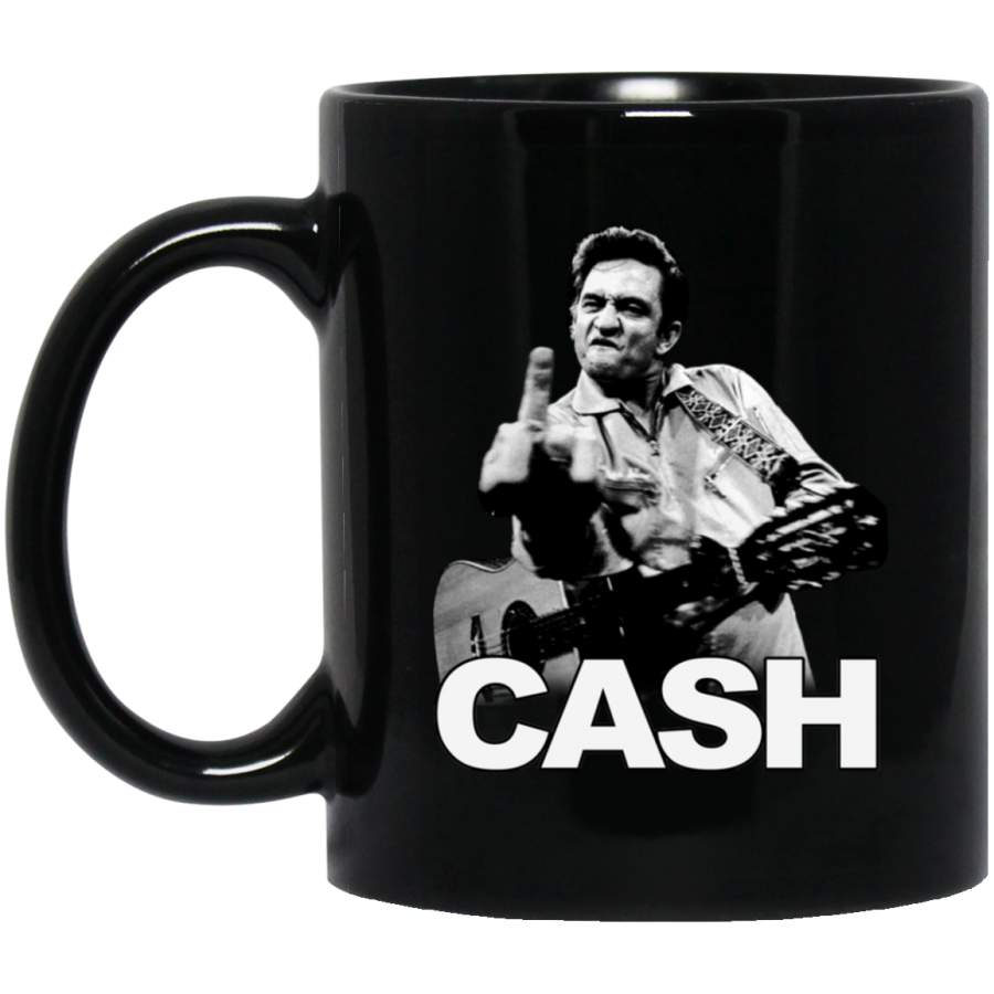 Zion Rootswear Johnny Cash Middle Finger Black Mug