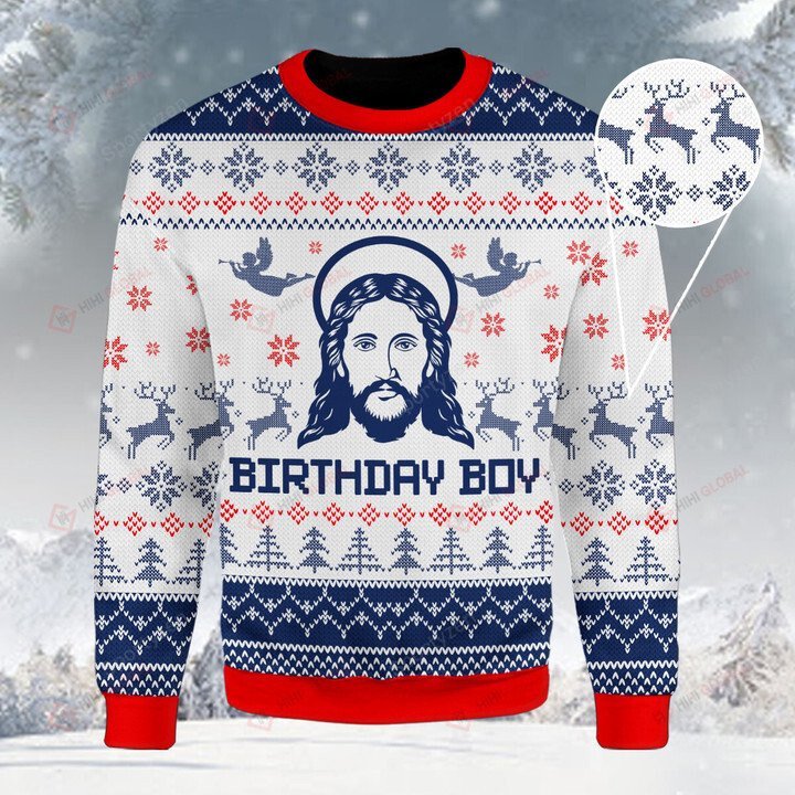 Christmas Begins With Christ Birthday Boy Sweater #Dh