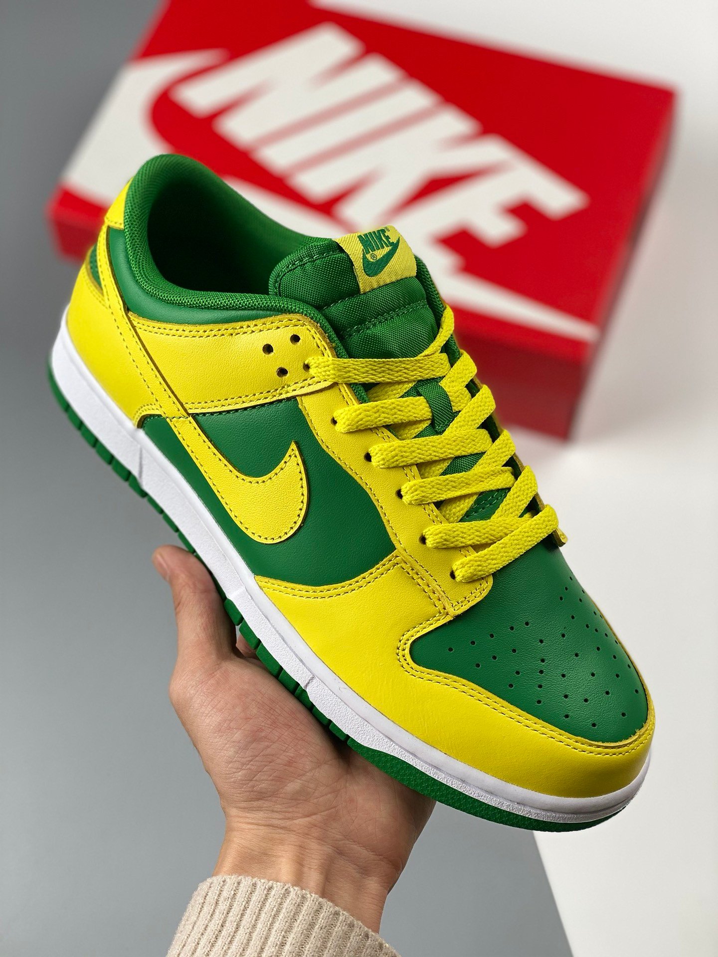 Nike Dunk Low Reverse Brazil Apple GreenYellow Strike-White 5339394