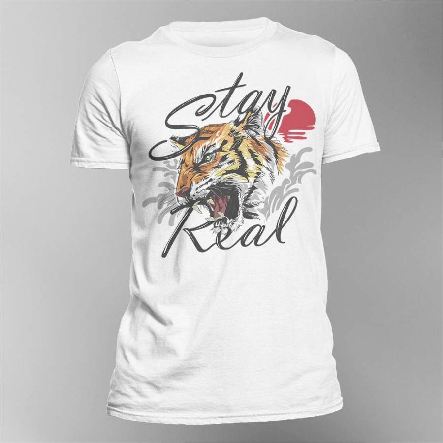 Tiger Stay Real Men’s T-Shirt