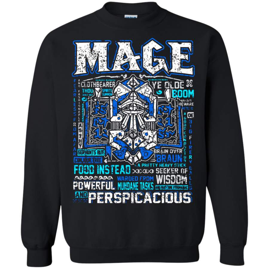 AGR World Of Warcraft Mage Powerful And Perspicacious Sweatshirt